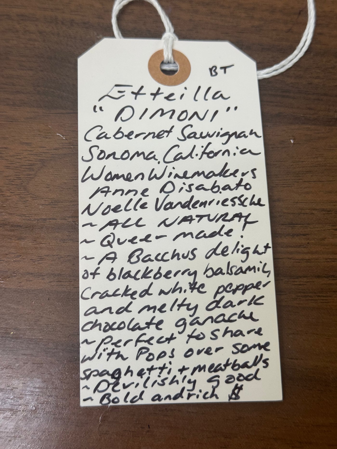 Etteilla Wines Dimoni Cabernet