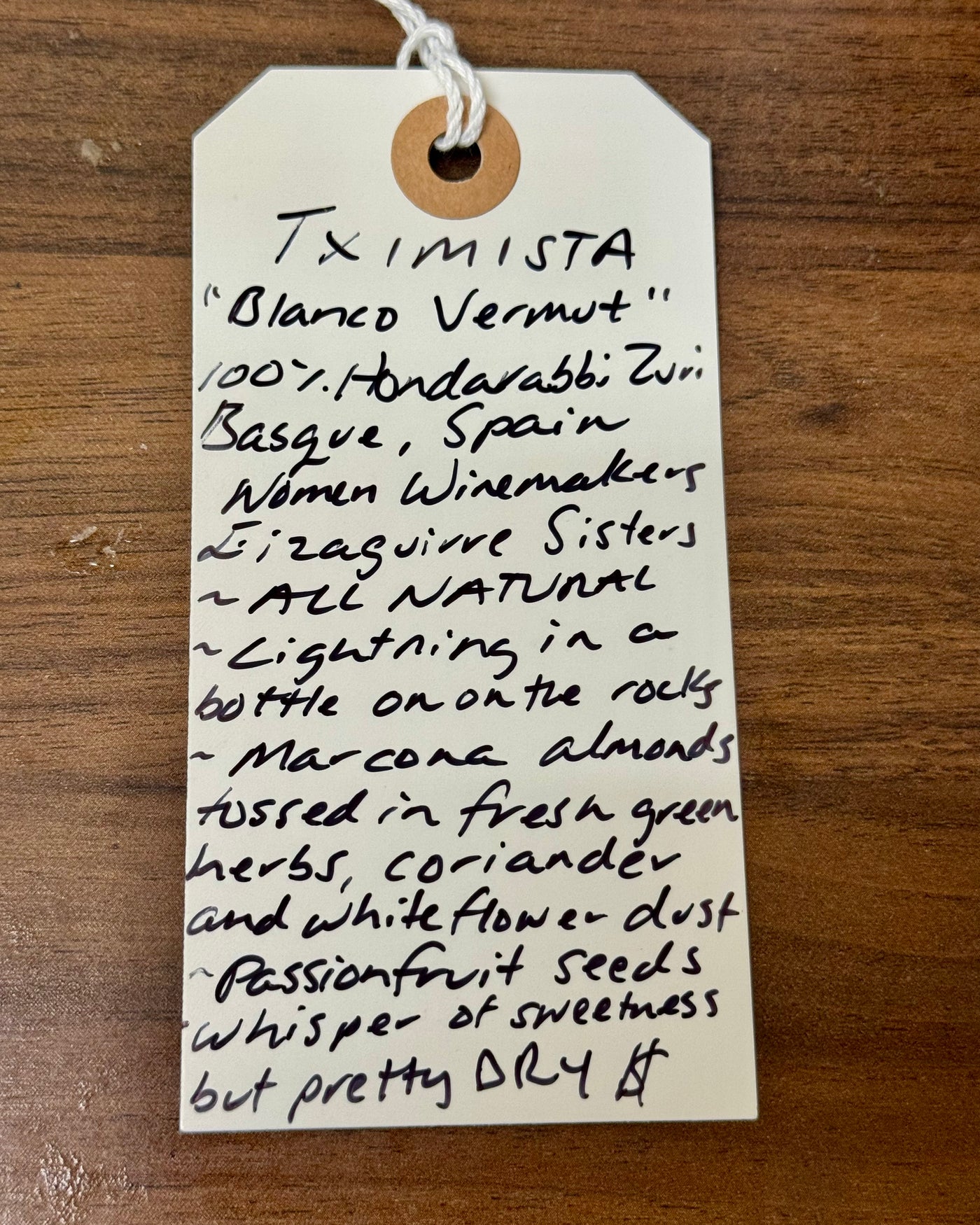 Tximista Blanco Vermut