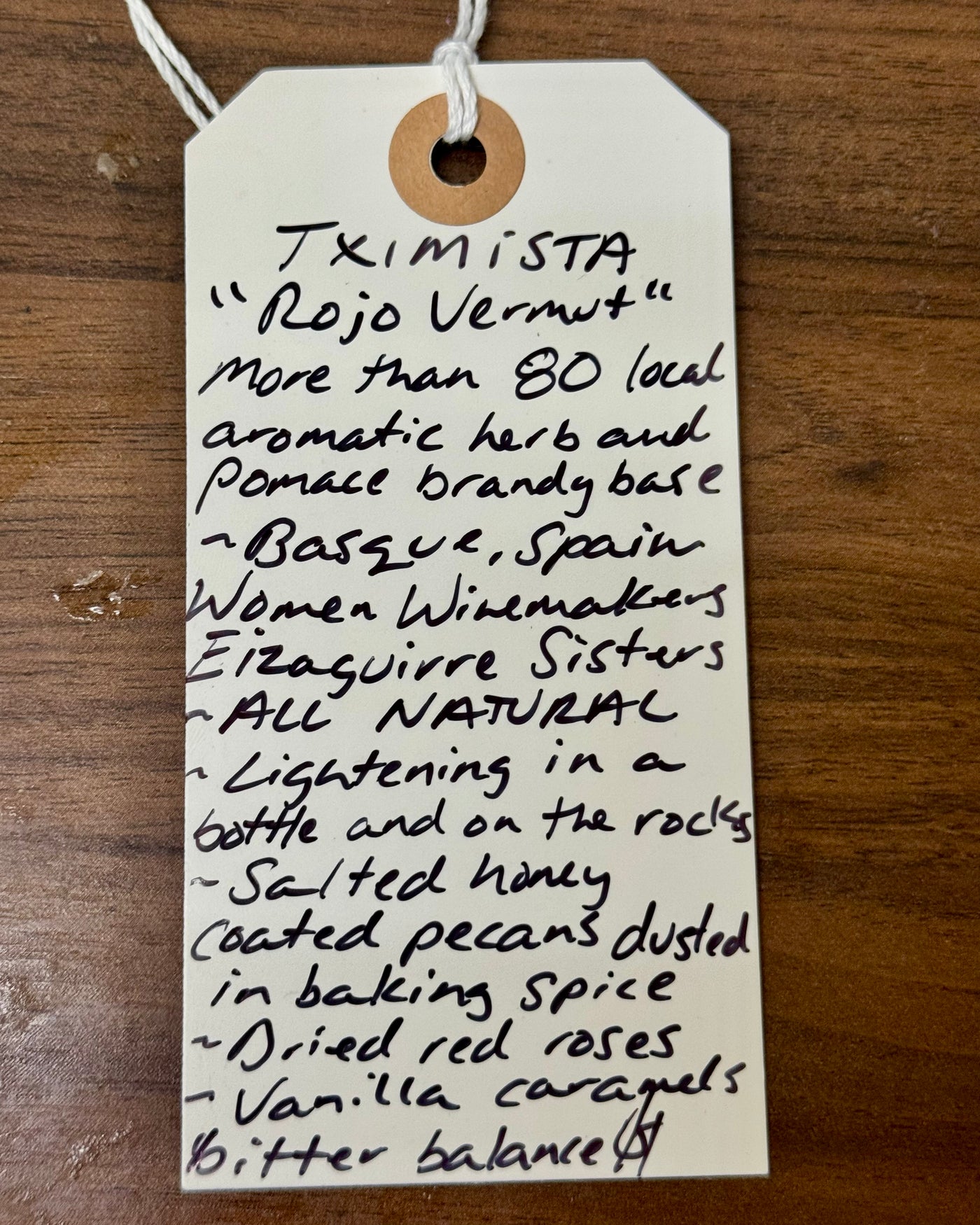 Tximista Rojo Vermut