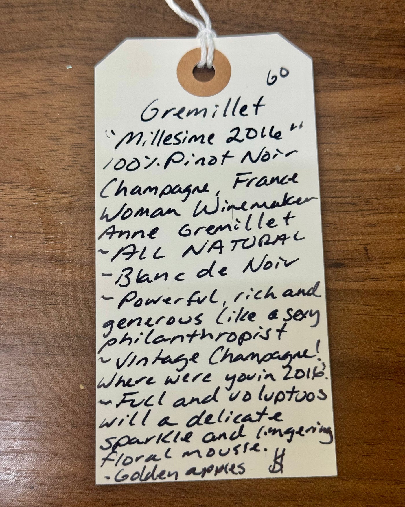 Gremillet Champagne Millesime 2016