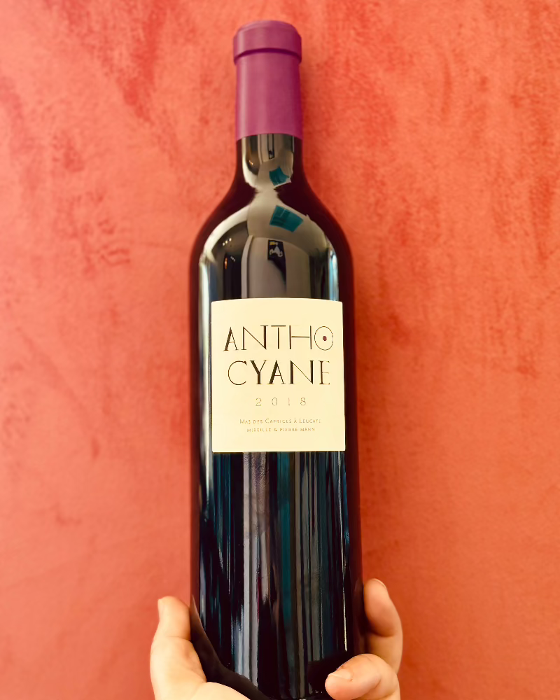 Carignan, Mourvedre and Grenache.&nbsp;
Languedoc, France.

Woman vintner - Mireille Mann.
All natural.
Crimson in the glass.
Black fruit explosion like taste bud fireworks.
Limestone minerals.
Fresh eucalyptus.
Violet licorice.
Roasted coffee and plump raisins.
Smooth criminal.&nbsp;