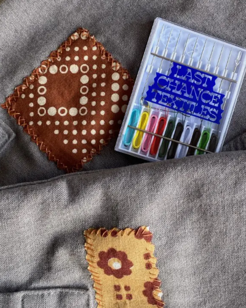 This kit makes tackling that mending pile fun. Iron-on backing on each patch makes placement and stitching super easy. We created this pack of assorted patches from our production scraps because we love upcycling for zero-waste goals.