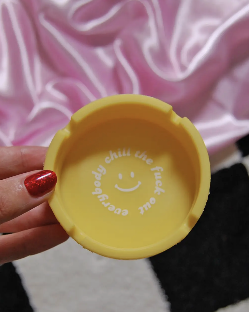 Why a silicone ash tray? It's unbreakable! It doesn't make a weird clanky sound. Heat resistant and so easy to clean!  Woman owned.  Social good.