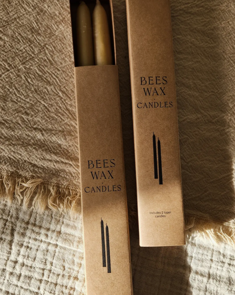 Botanique Beeswax Taper Candles Set of 2