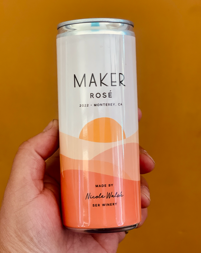 100% Grenache Monterey County, California.  Woman winemaker - Nicole Walsh. All natural. Pink rhubarb bim bam punch. Strawberries and cream with lime zest. Chilled guava lava. Himalayan salt sprinkled over yellow raspberries. Magenta surfer.