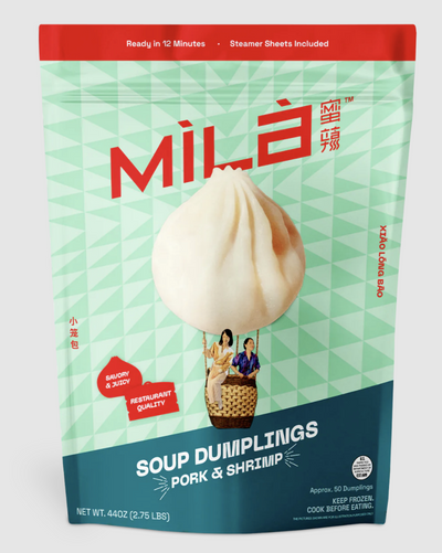 Best-selling soup dumplings, made with locally sourced pork and shrimp and a rich, savory broth. From freezer to table in a few short minutes, they’re perfect as an appetizer, main course, or even a midnight snack! (approximately 50 PCs in each bag).