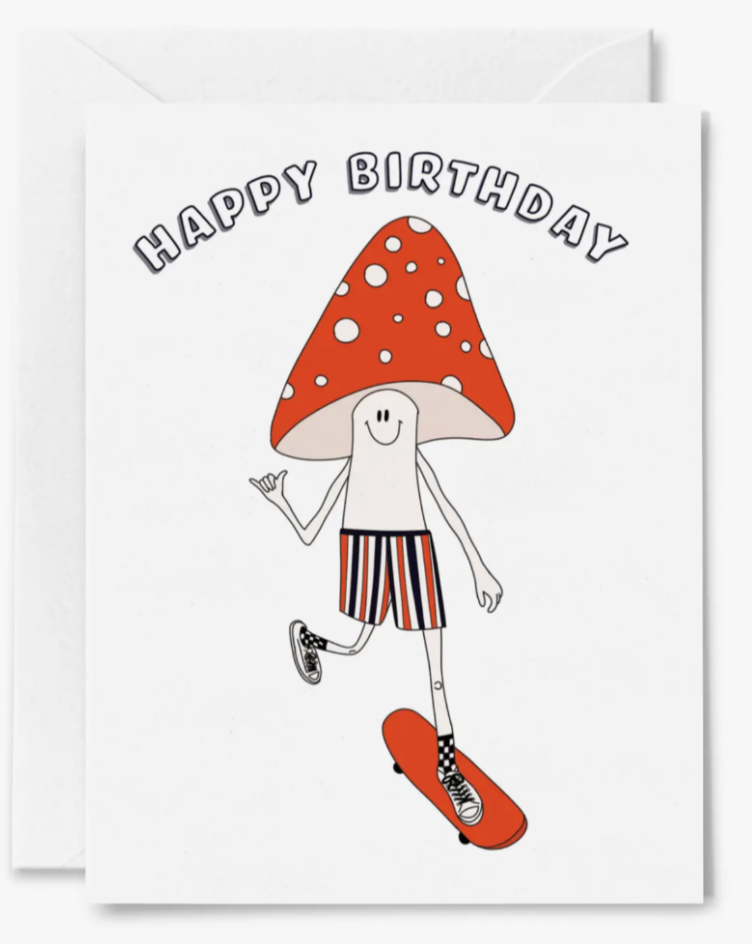 Mushroom Skating Card