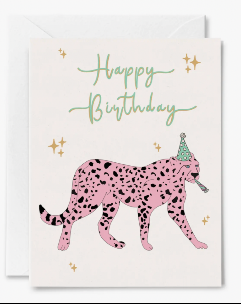 Birthday Leopard Card