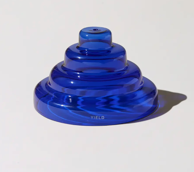 Yield Glass Meso Incense Holder - Cobalt Blue