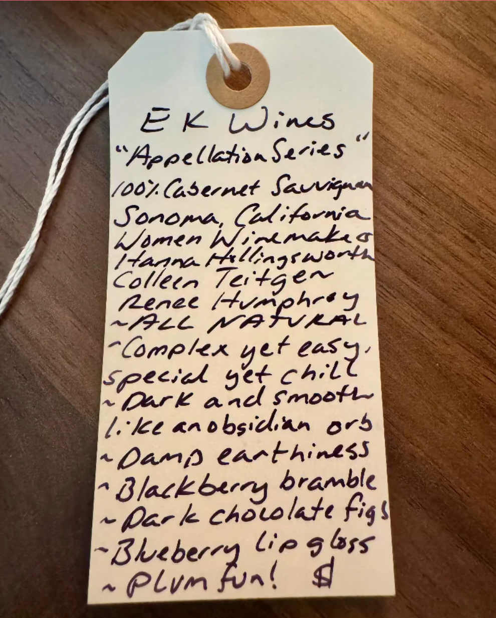 Ek Wines Appellation Series Cabernet