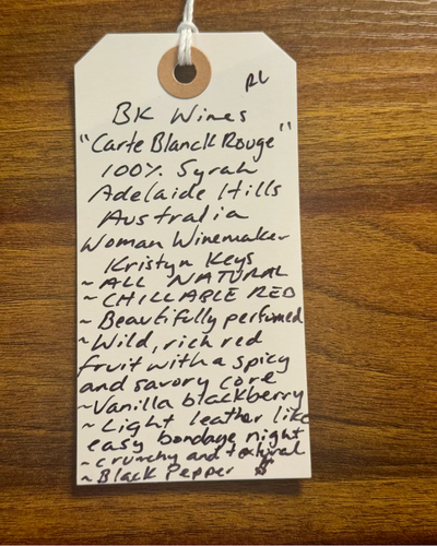 BK Wines Carte Blanche Rouge