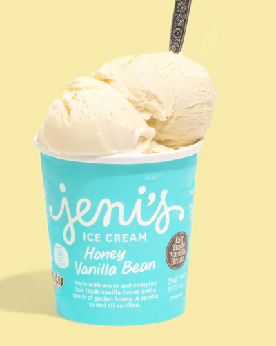 A vanilla to end all vanillas. Made with Fair Trade vanilla beans that are warm and complex in flavor and a perfect partner for a touch of honey and grass-grazed milk.