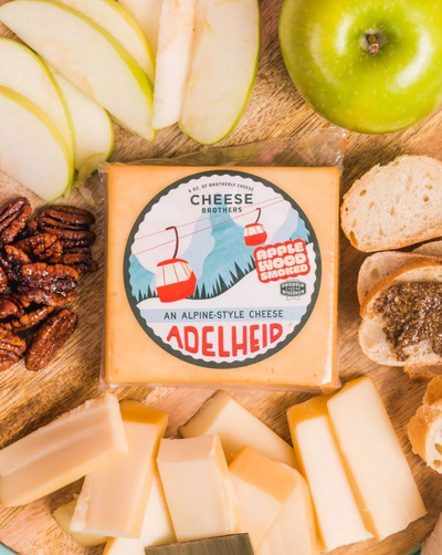 Aprés-cheese! Like a warm chalet, this alpine-style cheese is the smooth, nutty sustenance you crave after developing an appetite on the slopes. Lift Adelheid to its peak melted in fondue or paired with a robust amber ale. Cold smoked to perfection with hickory and applewood at our Barron smokehouse.  Net weight: 6 oz. Origin: Stanley, Wisconsin Age: 2 - 12 months Flavor: Nutty, rich, smoky Best for: Fondue, grilled cheese, mac and cheese, cheese and meat boards