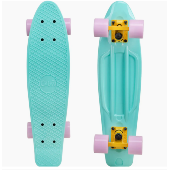 Cal7 Mini Cruiser with Swirl Wheels Penny Skateboard  22.5”