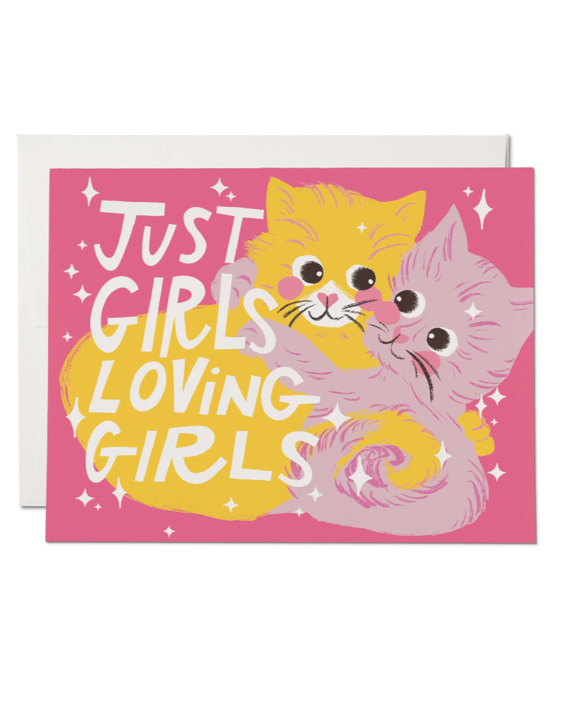 Just Girls Greeting Card. Blank inside.