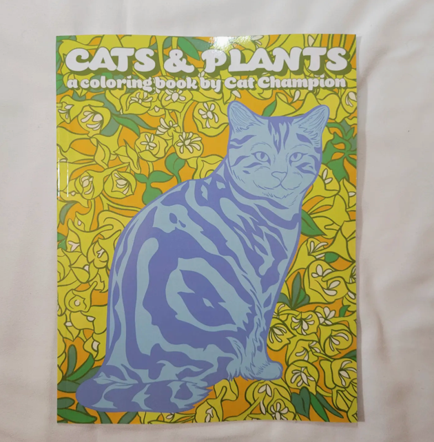 Cats & Plants Coloring Book