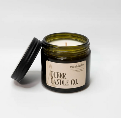 Queer Candle Co. - Teak & Leather Candle