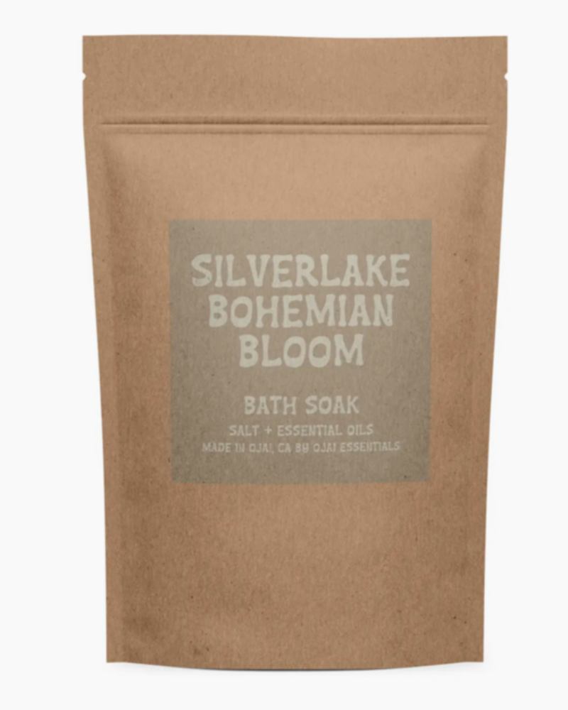 Brown paper packaging of Silverlake Bohemian Bloom bath soak on a white background