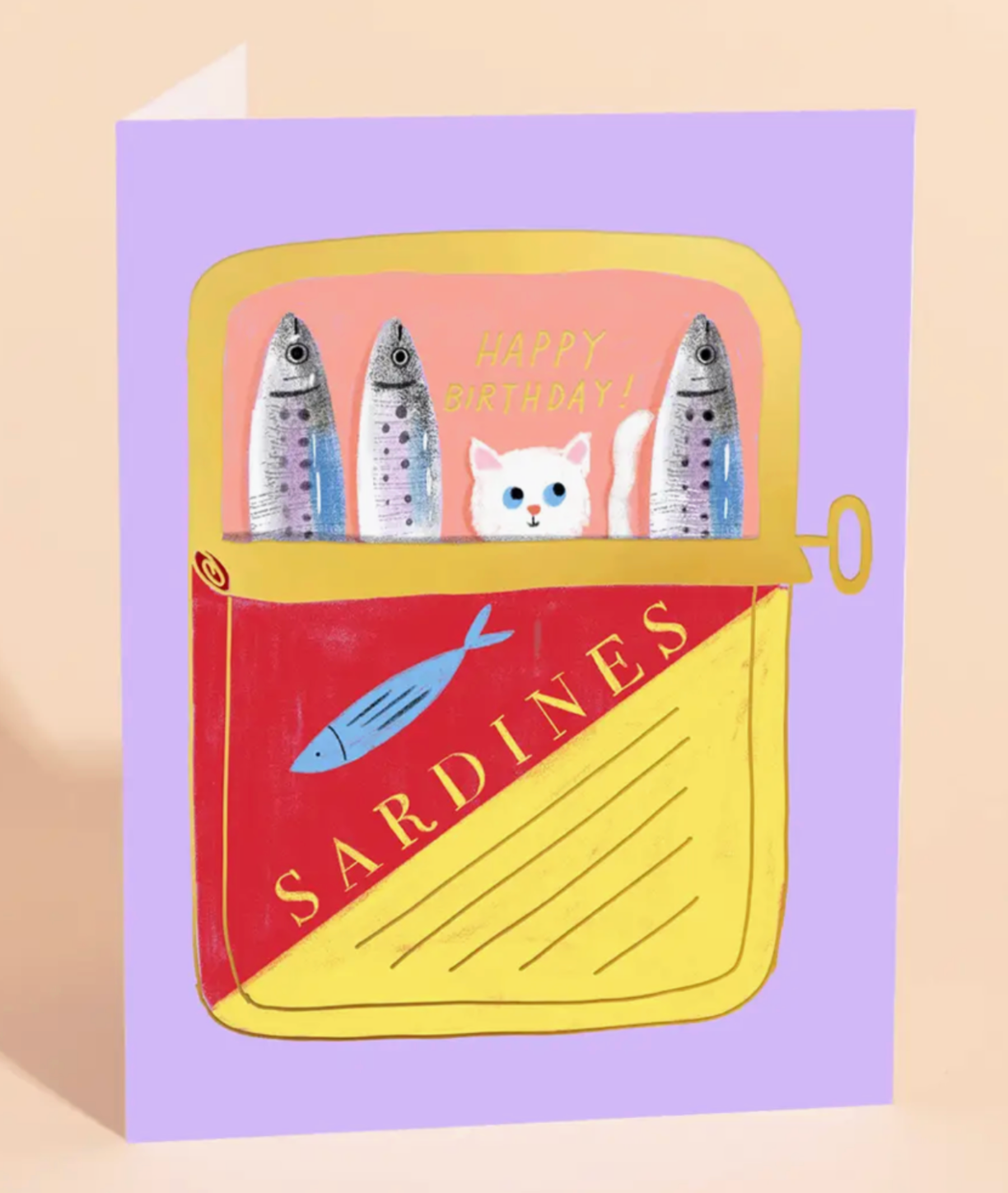 Carolyn Suzuki Sardine Kitty Birthday Greeting Card
