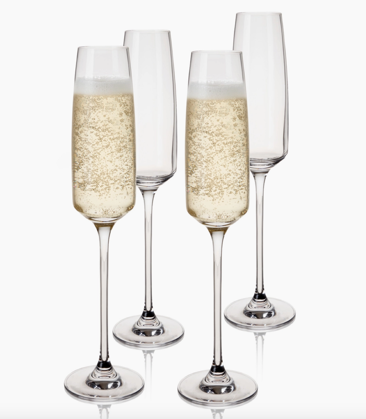 Reserve Julien Crystal Champagne Flutes Set of 4 by Viski