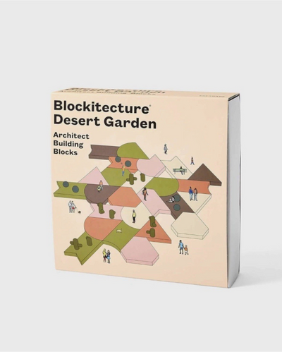 Box of Blockitecture Desert Garden architect building blocks on a white background