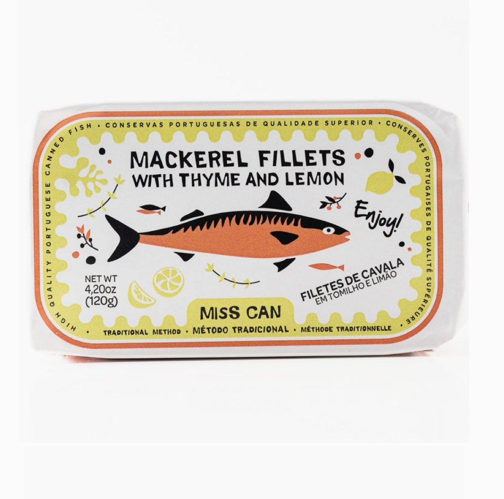 Miss Can by Tin2Table Mackerel Fillets with Thyme and Lemon