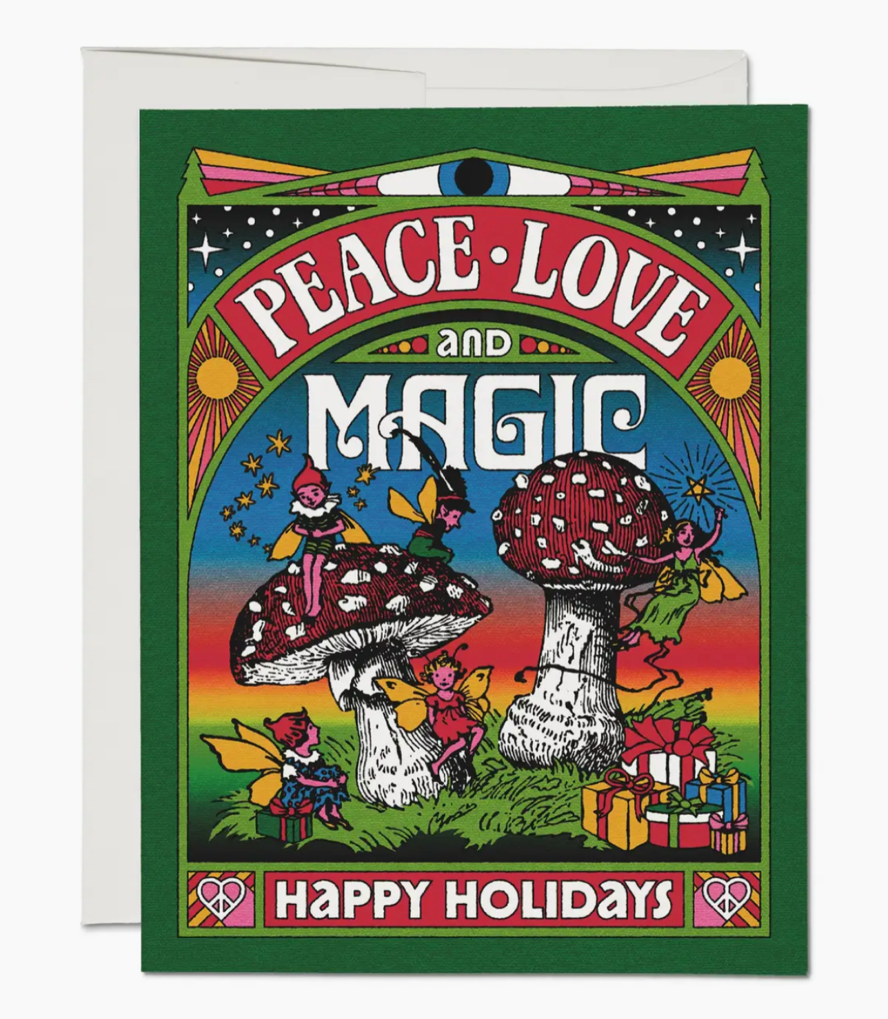 Peace Love Magic Greeting Card Greeting Card