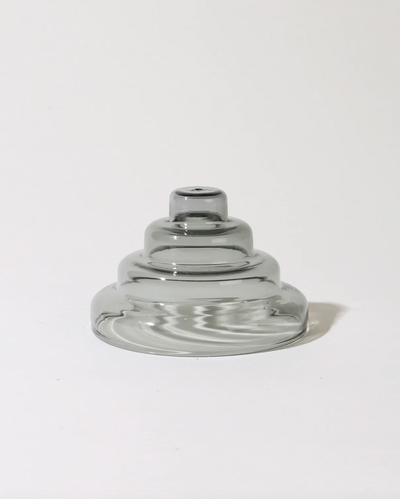 grey glass incense holder