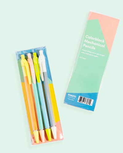 Pocketo Colorblock Mechanical Pencil Set of 4