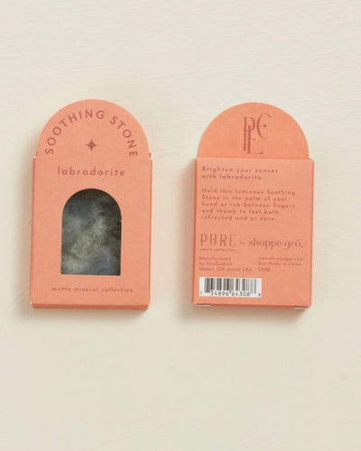 This product can be used as a holistic tool for enhancing one’s wellness practice.
The soft, matte finish of the oval-shaped stone is a sophisticated, yet approachable take on the traditional polished worry stone.
Each crystal is curated based on its metaphysical properties