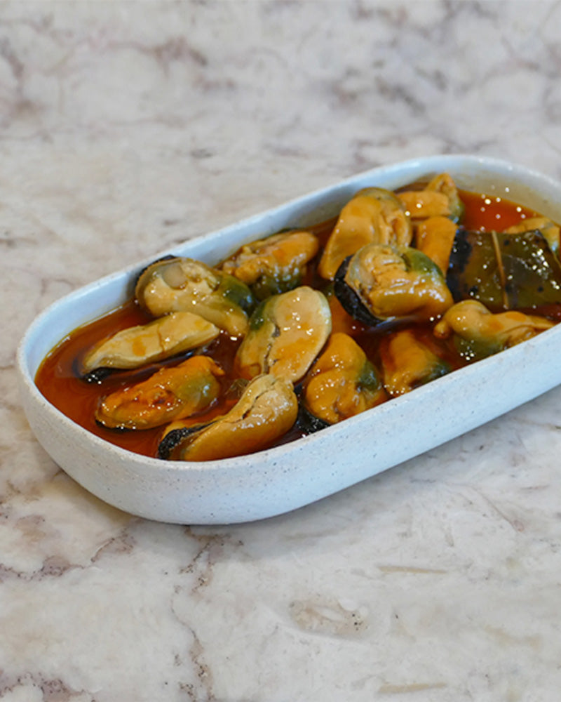 Wild caught and hand packed as always, this bivalve is on the milder side with a pronounced sweetness and nutritional richness that is unparalleled. Mussels are excellent sources of protein, containing all the essential amino acids.