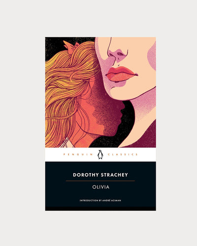 Book cover of 'Olivia' by Dorothy Strachey with a stylized illustration of a woman's face.