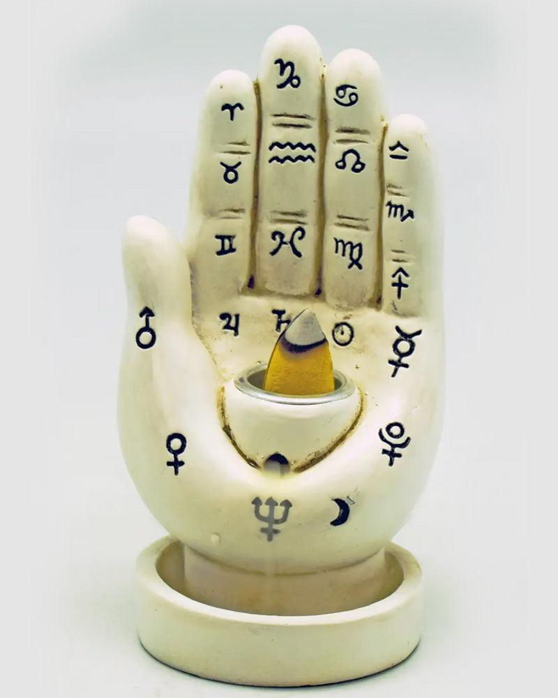 Palmistry Hand Back Flow Incense Burner