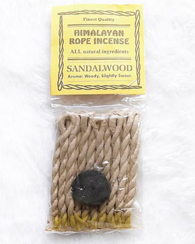 Immerse yourself in the soothing aroma of our Himalayan Rope Incense - Sandalwood. Handpicked for its fine quality, this incense is all-natural, offering an authentic fragrance experience. Each 20 piece bundle is carefully selected to ensure you receive the best product.&nbsp;