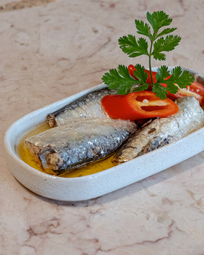 Wild caught and hand wrapped as always, sardines are tiny but mighty when it comes to nutritional value and are packed with bone building calcium.