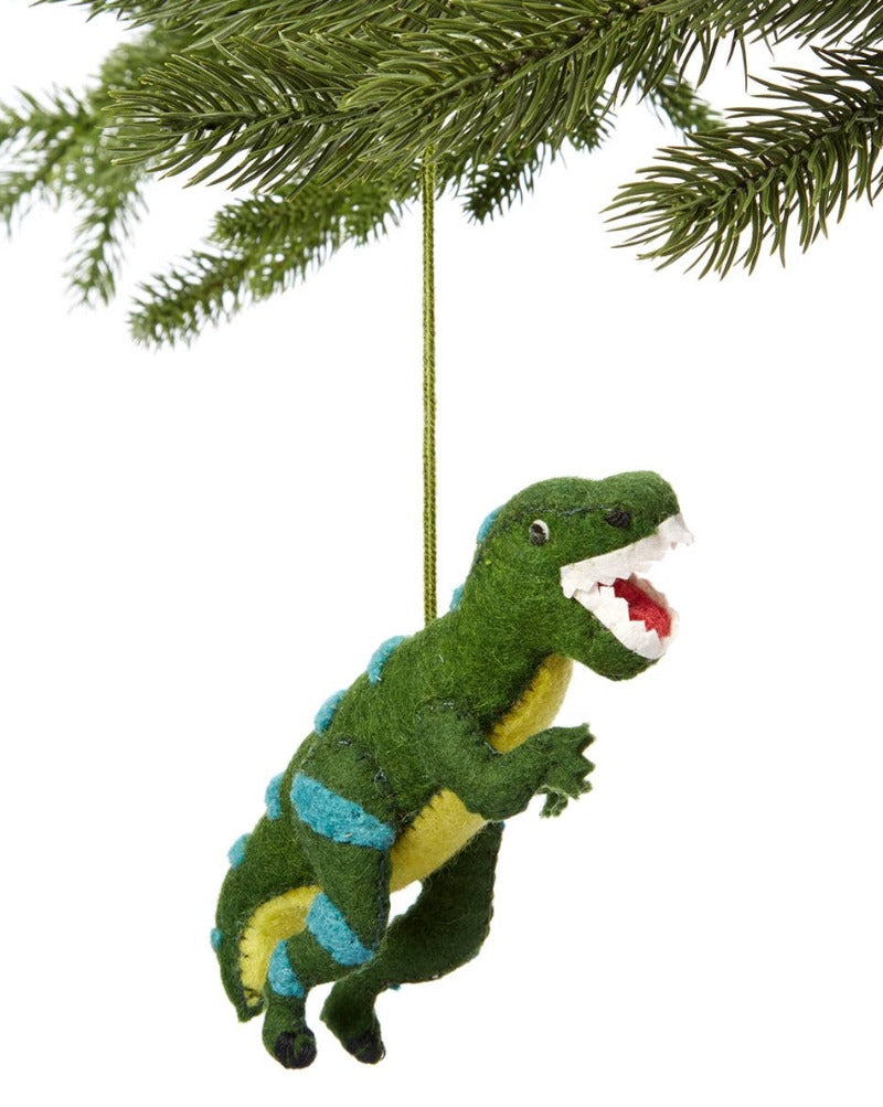 Green T-rex Ornament