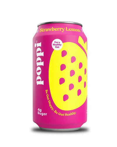 Sparkling Filtered Water, Apple Cider Vinegar, Lemon Juice, Strawberry Juice, Cane Sugar, Natural Flavors, Stevia.