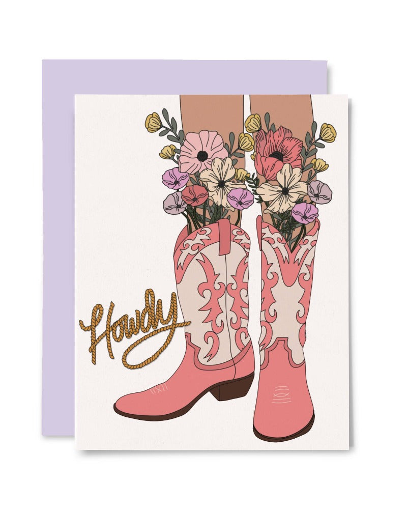 Howdy Boots Greeting Card