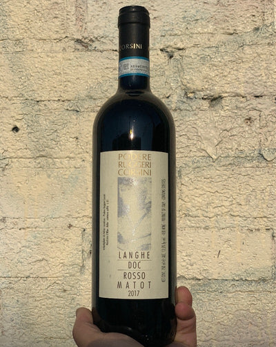 Nebbiolo/Barbera/Dolcetto Piemonte, Italy.  Woman winemaker - Loredana Addari. All natural. Chillable red. Like synchronized swimming naked in a pool of cherries, plums and strawberries with a leather floaty while smoking a tobacco pipe. A baby Barolo. So much bang for your buck.