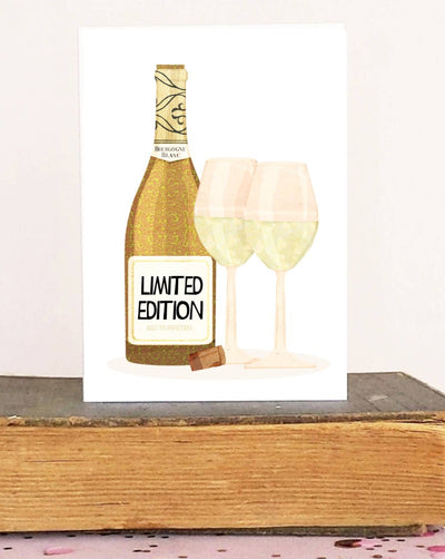 Limited Edition White Wine Card. Blank inside.