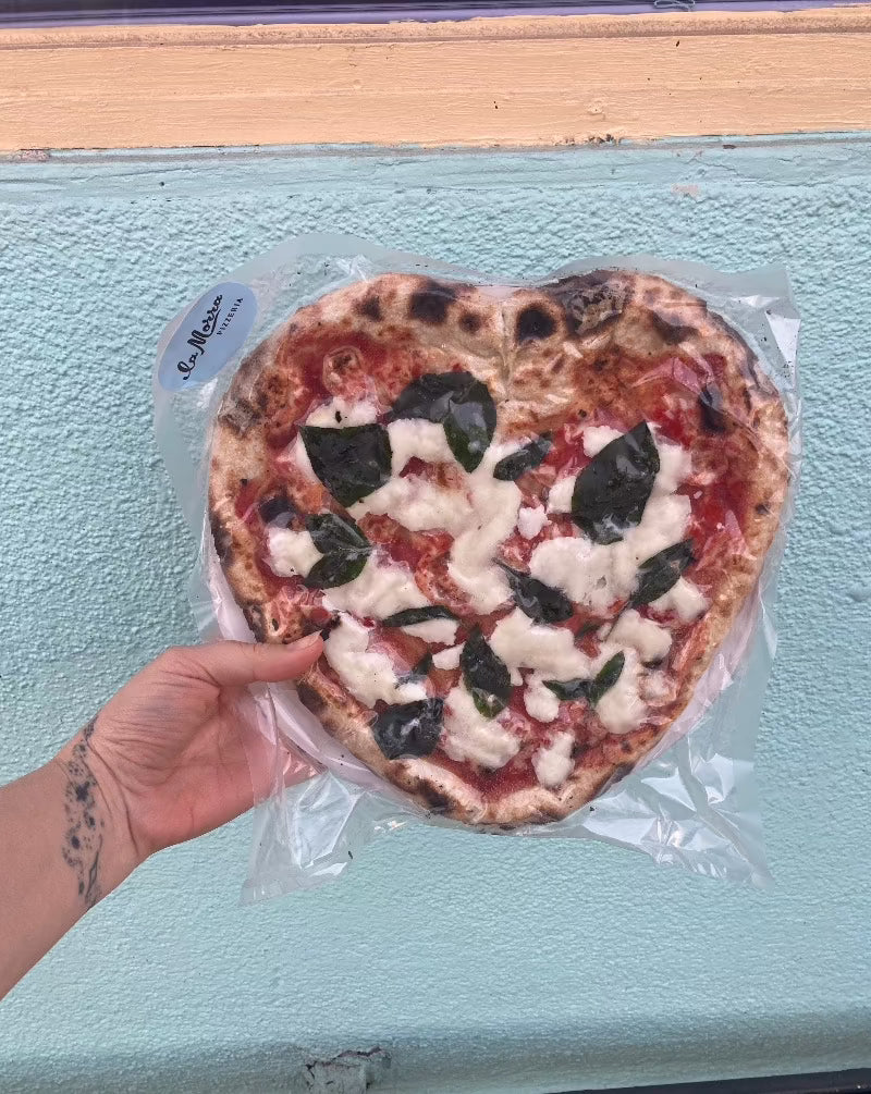 La Morra Pizza Heart-Shaped Margherita