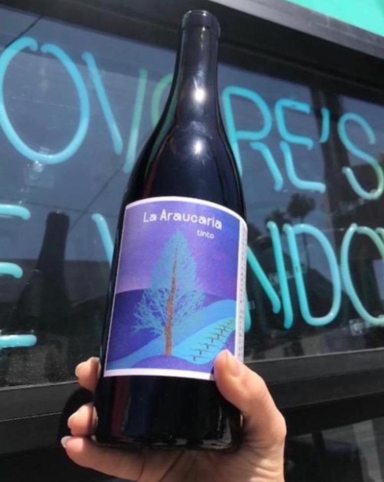 100% Listan Negro Canary Islands, Spain.  Woman winemaker - Dolores Cabrera Fernandez. All natural. Smoke + minerals with a volcanic pop. Tingly acidity in ALL the right places... Green pepper and cloves. Unique + freaky.