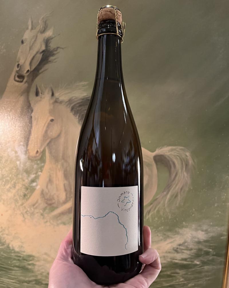 Cabernet Franc, Gamay and Grolleau Loire, France.  Woman winemaker - Liv Vincendeau. All natural. Summer salted watermelon in a grass park. Silky & sultry bubbles. Ruby grapefruit. Dry & fresh. Sparkly bang for your buck.