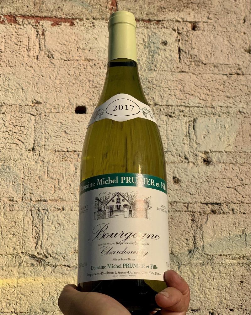 100% Chardonnay. Burgundy, France.  Woman winemaker - Estelle Prunier. All natural. Acacia lemon. Rocky minerals. Toasted caramel. Spicy giner. Dry & creamy. Almond butter. Like wading in a smooth stone creek on a warm spring day.