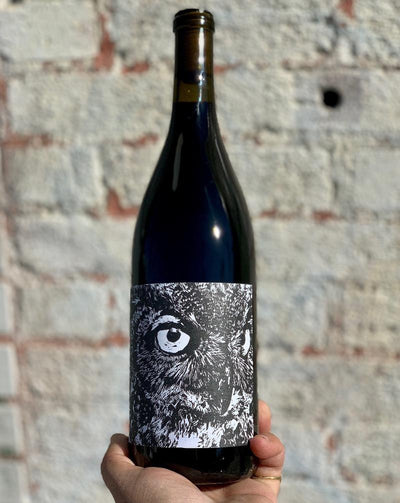 Para Maria de los Tecolotes Syrah blend. Santa Barbara, California.  Woman vintner - Maria Soloranzo, Jessica Stolpman. All natural. This night owl is screeching into your mouth with blueberry, black pepper + hot cinnamon. Touch of barnyard. A hike after the rain. Funk + spice.