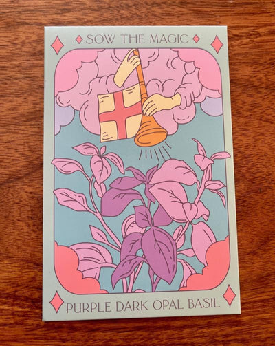 Sow The magic Purple Dark Opal Basil seed packet