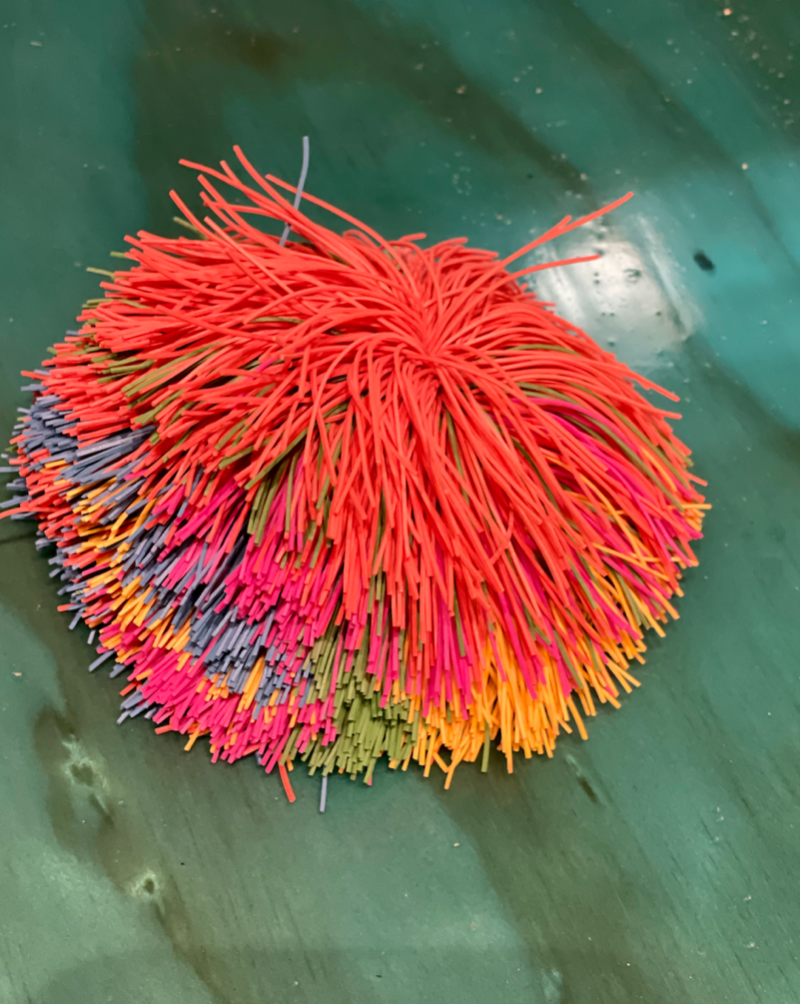 Squishy, Soft, Colorful Rainbow Kush Pom Ball
