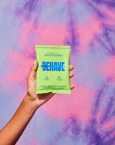 Sour-coated raspberry, passionfruit and lychee in every bag. Only 1g of sugar, 60 calories and 4-6g net carbs per bag. 100% Satisfaction Guaranteed