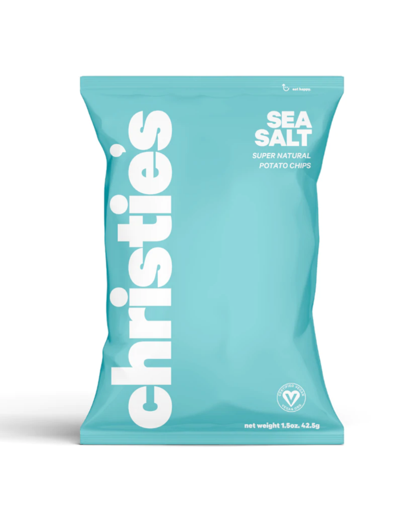 Christie's potato chips are non-GMO, all natural, and certified vegan. Our sea salt potato chips bring a lightly salted classic to the party. Christie's are made fresh daily and packed by hand.