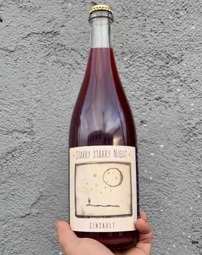 100% Cinsault Barossa, Australia.  Woman winemaker - Suzi Hilder. All natural. Chillable Red. Lingering and emo cranberries like the alternative band. Starts wet + juicy ends puckeringly dry. Pure raw energy. Herbal tea + pepper. Interesting lady with a wild streak & a light humor.